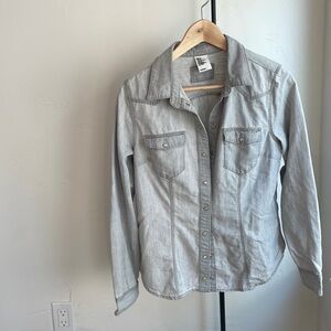 Denim snap up shirt